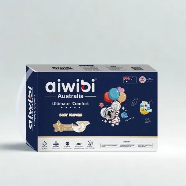 AIWIBI PANT BABY DIAPER M--(6-11KG) 54 PCS