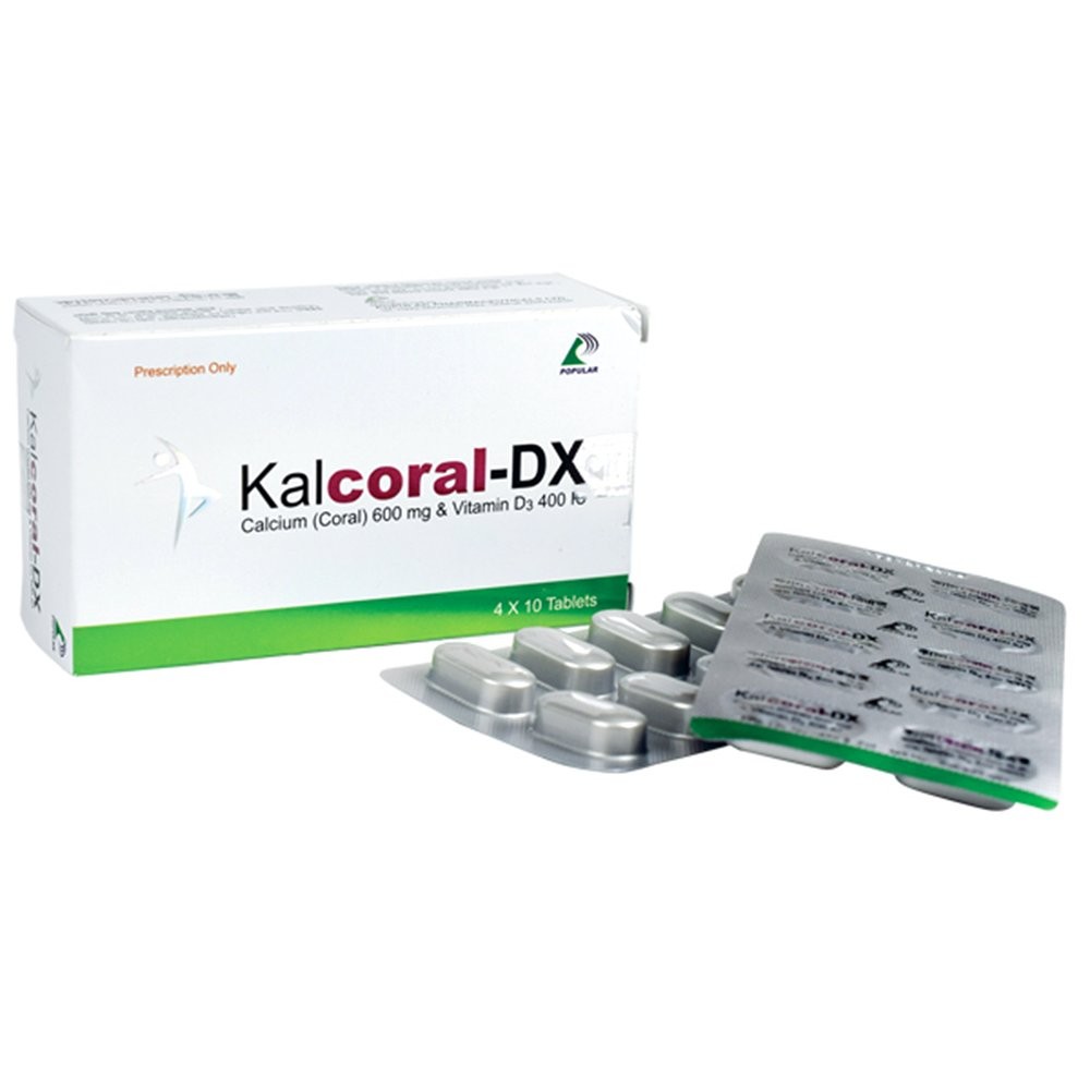 KALCORAL DX 600MG+400MG TABLET