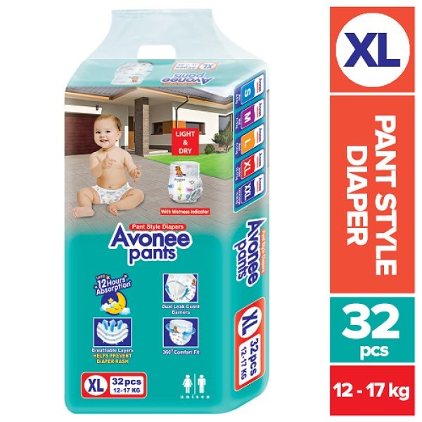 AVONEE BABY PANTS DIAPER XL 32 PCS