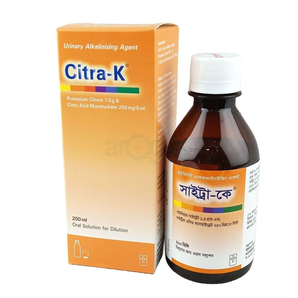 CITRA-K Syrup (1500mg+250mg)/5ml Oral Solution 200ML