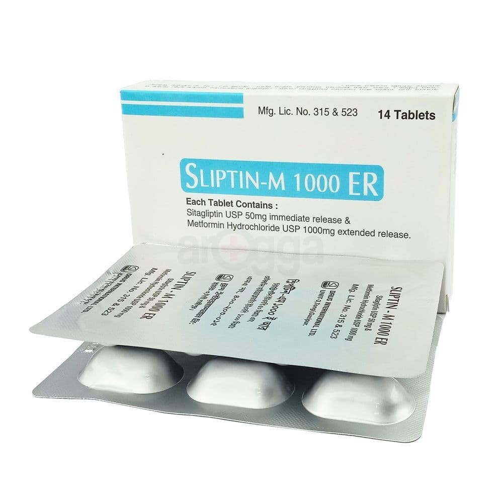 SLIPTIN-M ER 50mg+1000mg Tablet