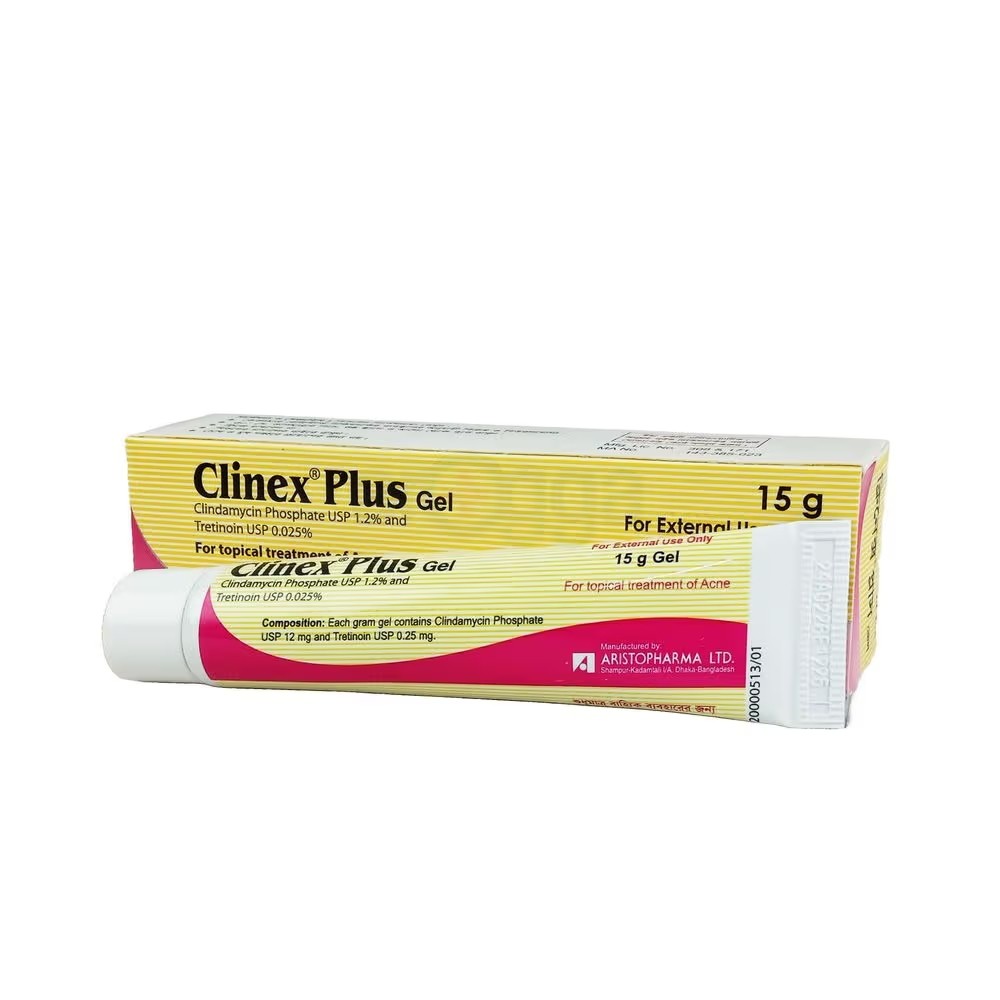 CLINEX PLUS 1.2%+0.025% Topical gel 15GM