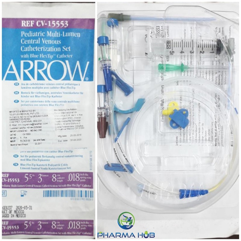 CV LINE ARROW (ADULT) SIZE: TRIPLE LUMEN 7FR-16CM
