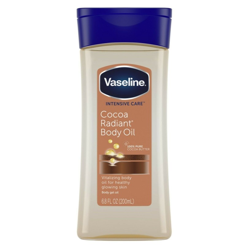 VASELINE COCOA RADIANT BODY OIL.