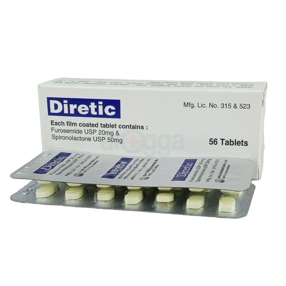 DIRETIC 20mg+50mg Tablet