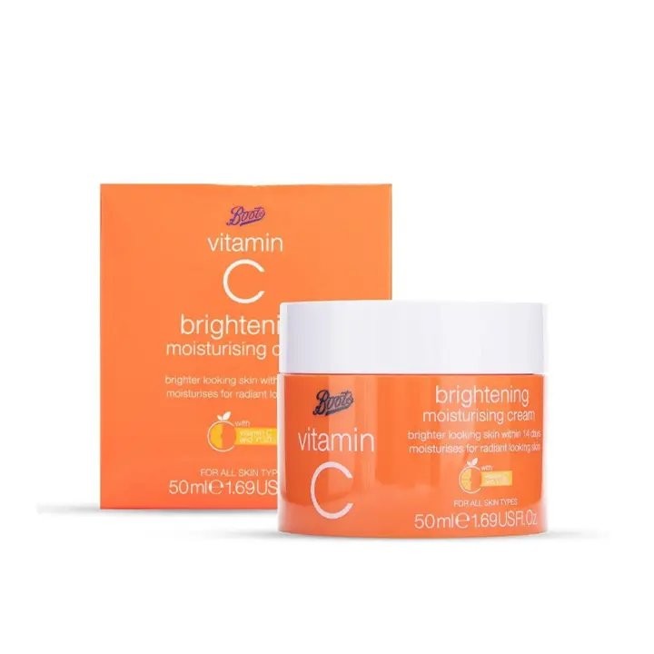 BOOTS VITAMIN-C BRIGHTENING MOISTURISING CREAM 50ML