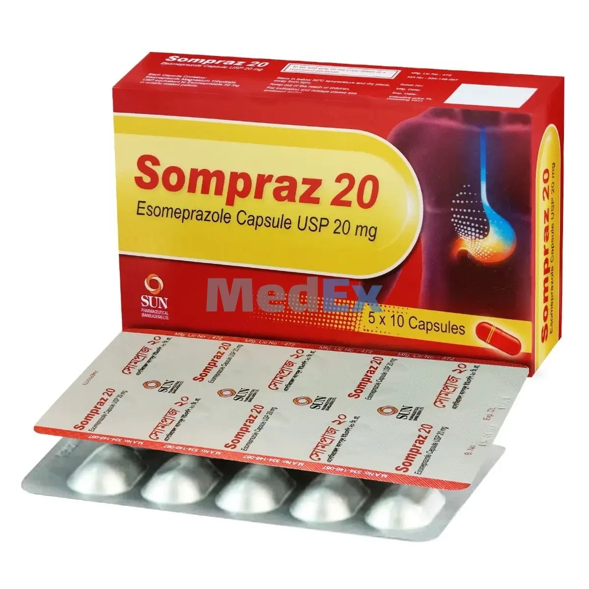 SOMPRAZ 20MG CAPSULE