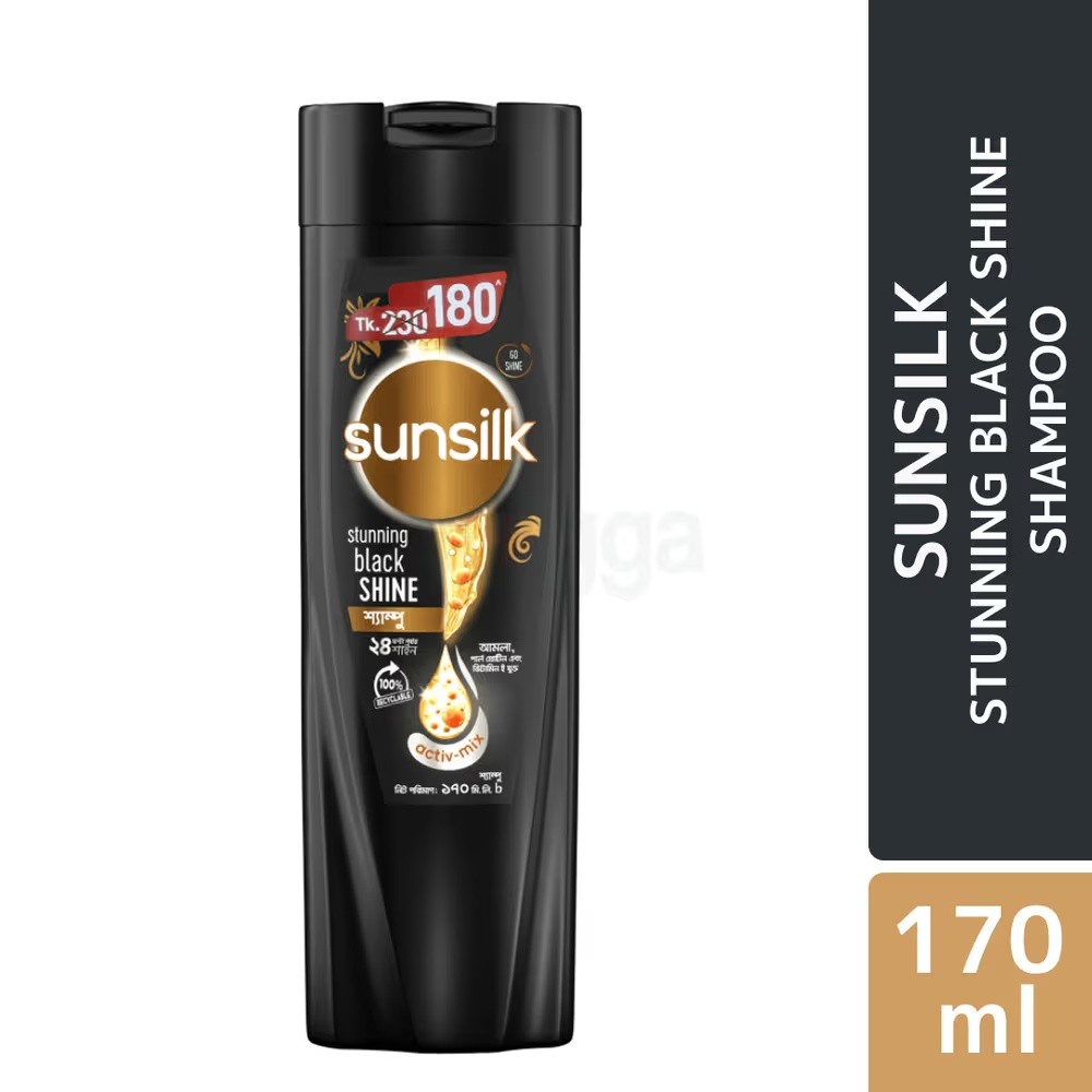 SUNSILK BLACK SHINE 170ml shampoo