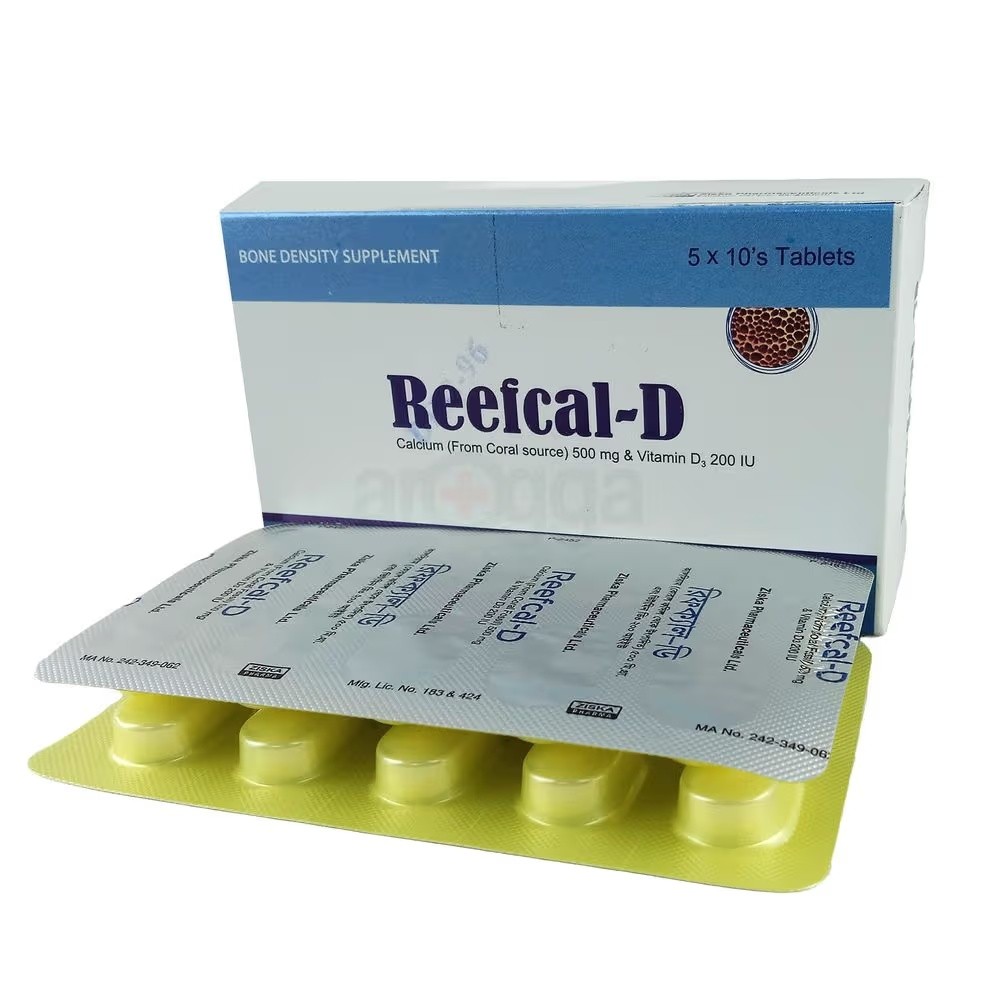 REEFCAL-D 500mg+200IU Tablet
