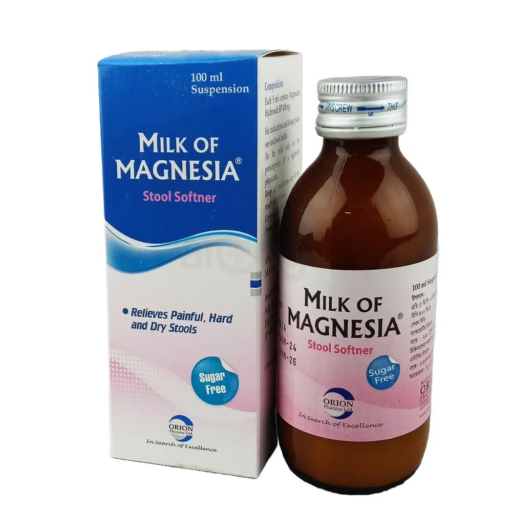 MILK OF MAGNESIA 400 MG/5 ML -114 ML SYRUP