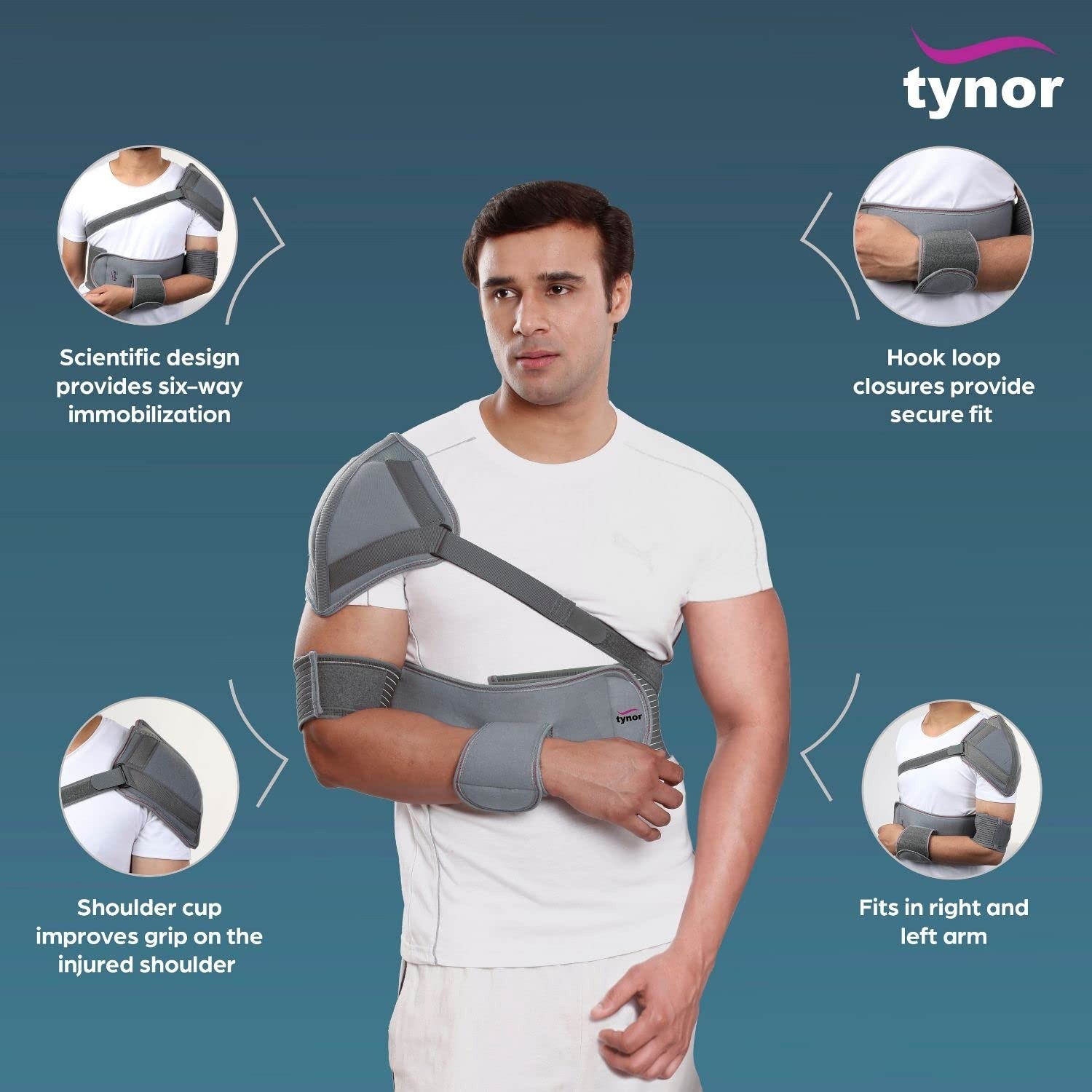 ELASTIC SHOULDER IMMOBILIZER (TYNOR) SIZE: M