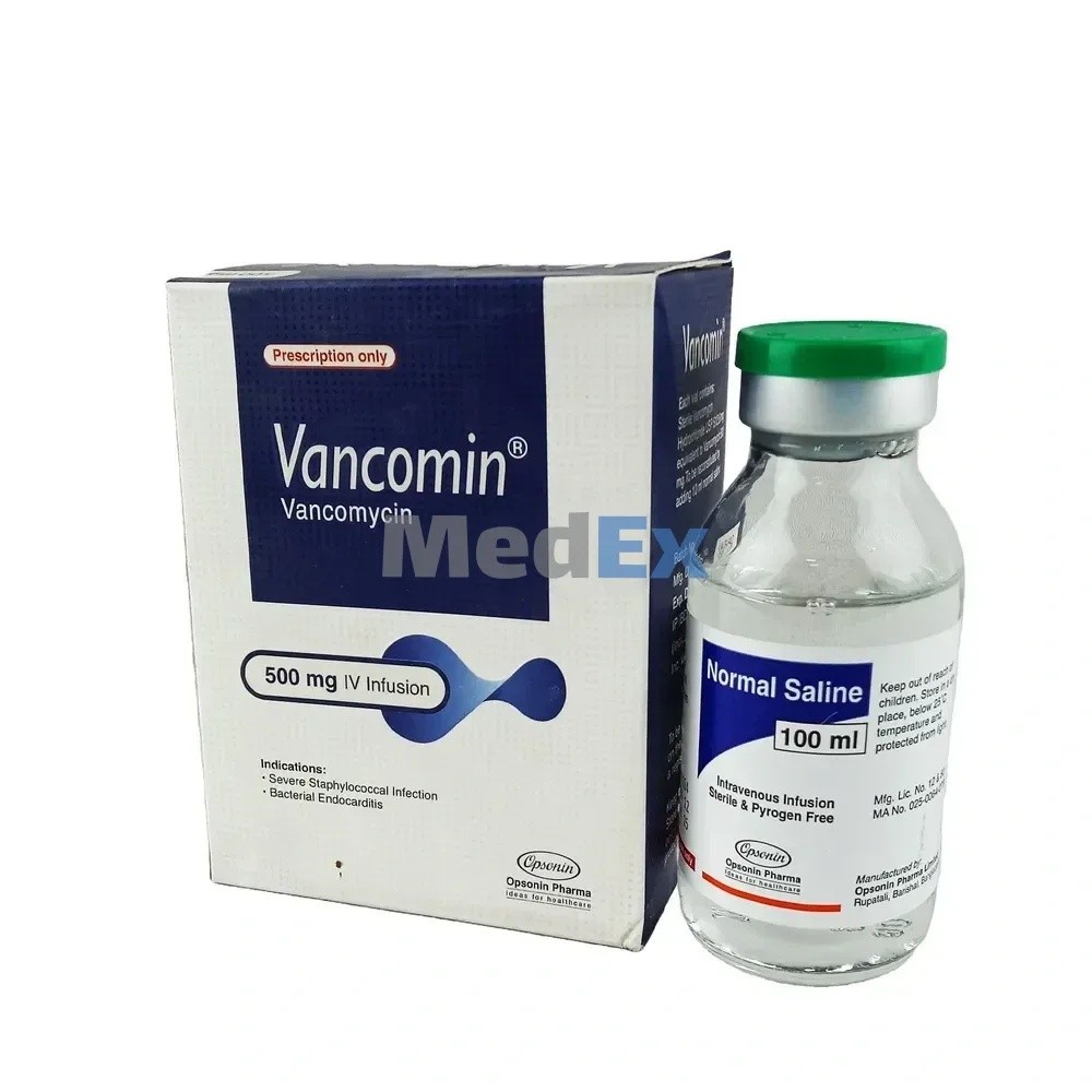 VANCOMIN 500mg/vail IV INFUSION