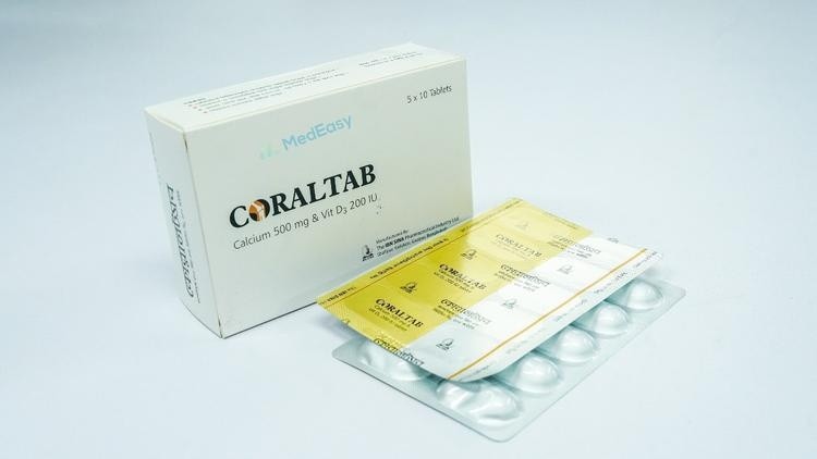 CORALTAB  500 mg + 200 IU
