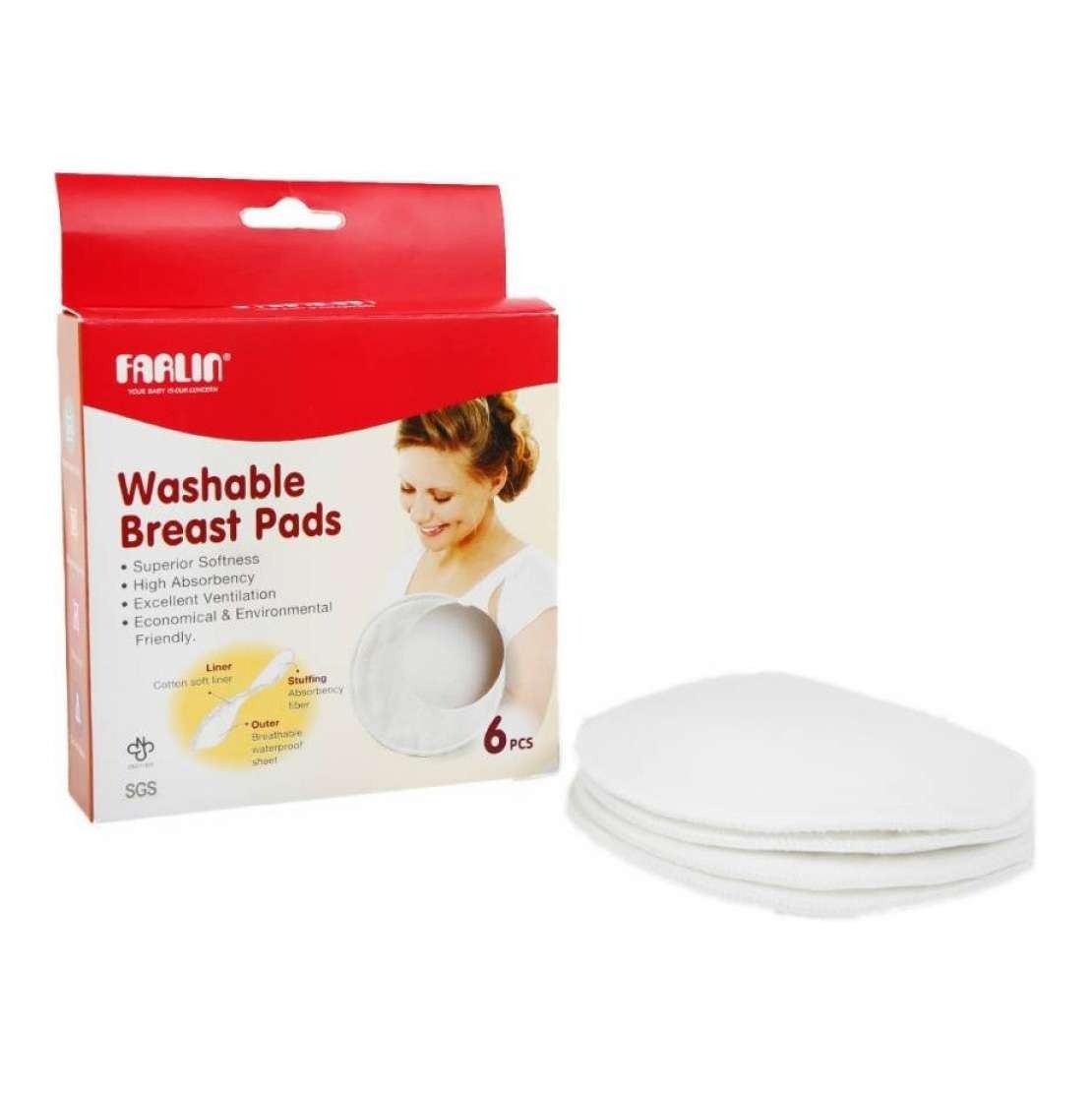 WASHABLE BREAST PADS (FARLIN)