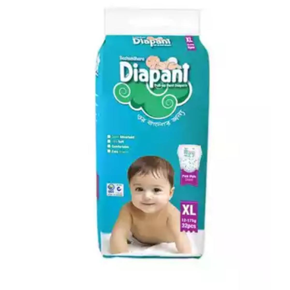 BASHUNDHARA DIAPANT XL 12-17 KG 32 PCS DIAPER