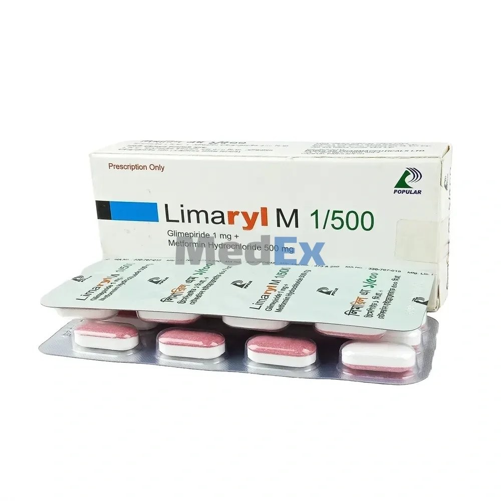 LIMARYL M 1MG+500MG TABLET