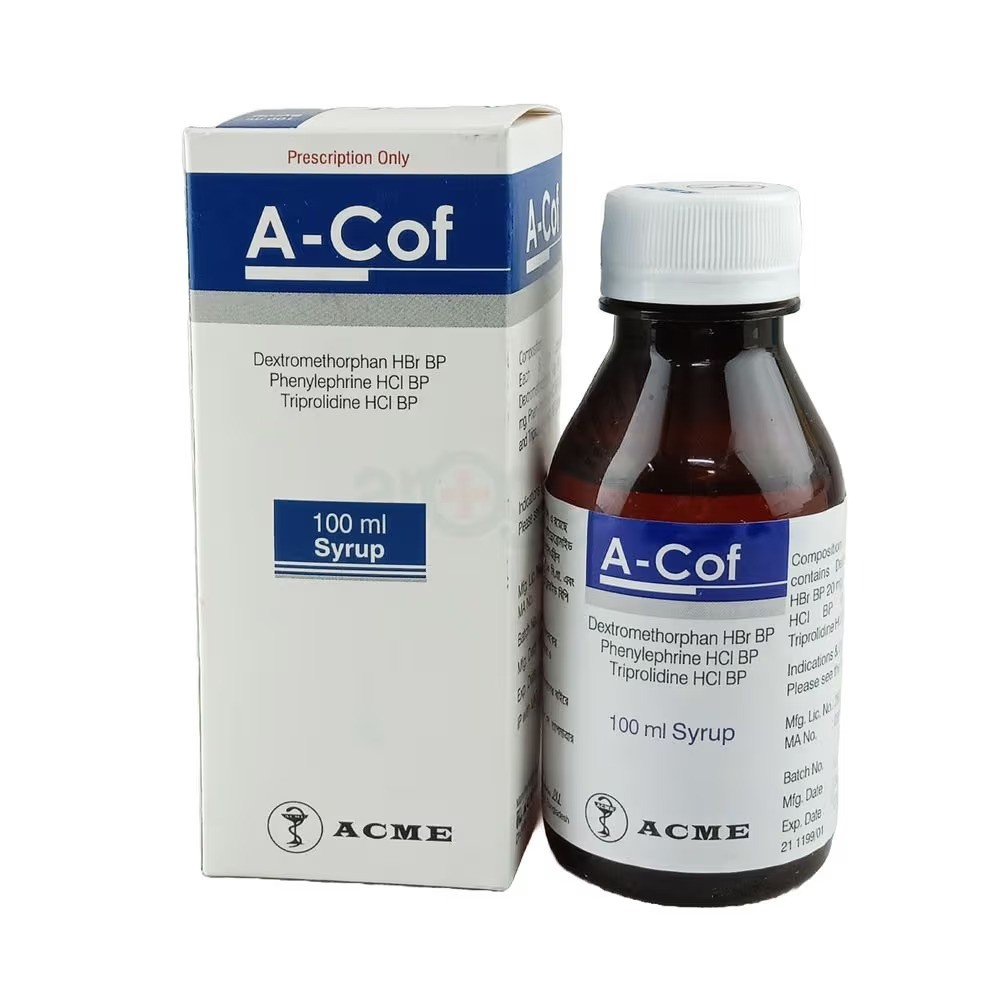 A-COF Syrup-(20mg+10mg+2.5mg) 100 ML