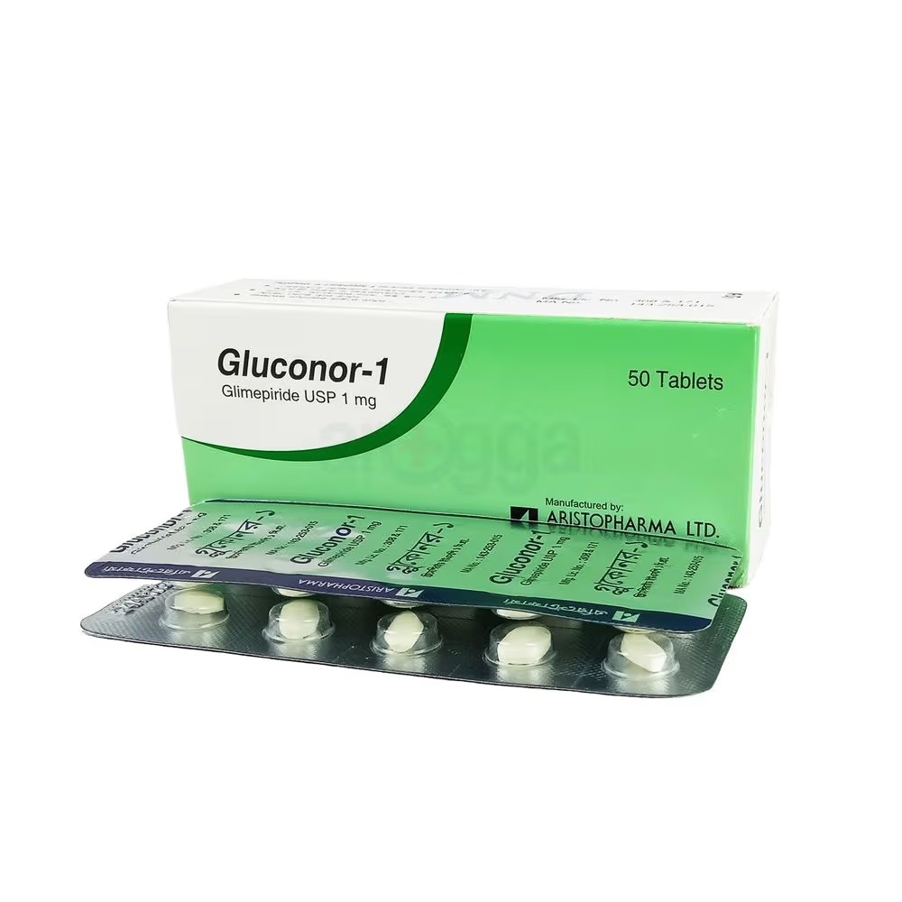 GLUCONOR 1mg Tablet