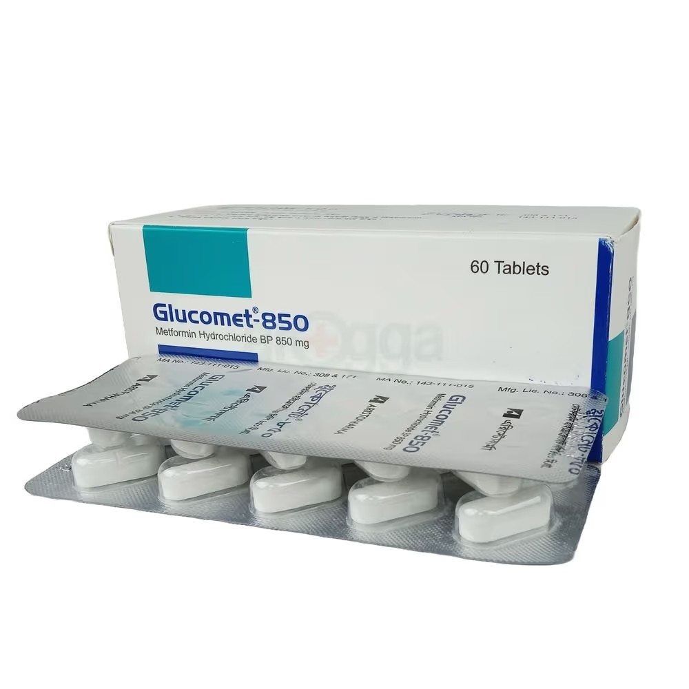 GLUCOMET 850mg Tablet