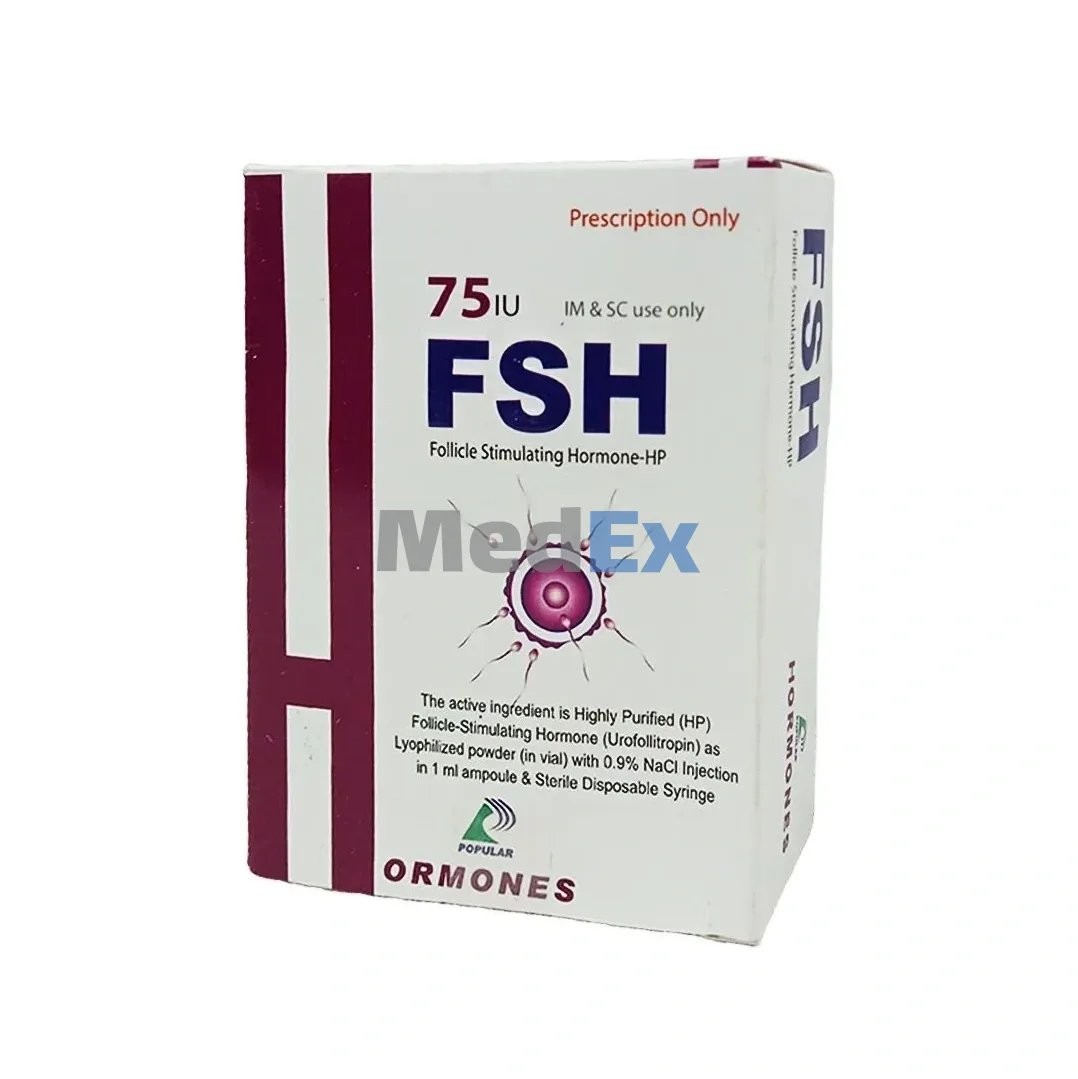 FSH 75 IU/VAIL IM/SC INJECTION