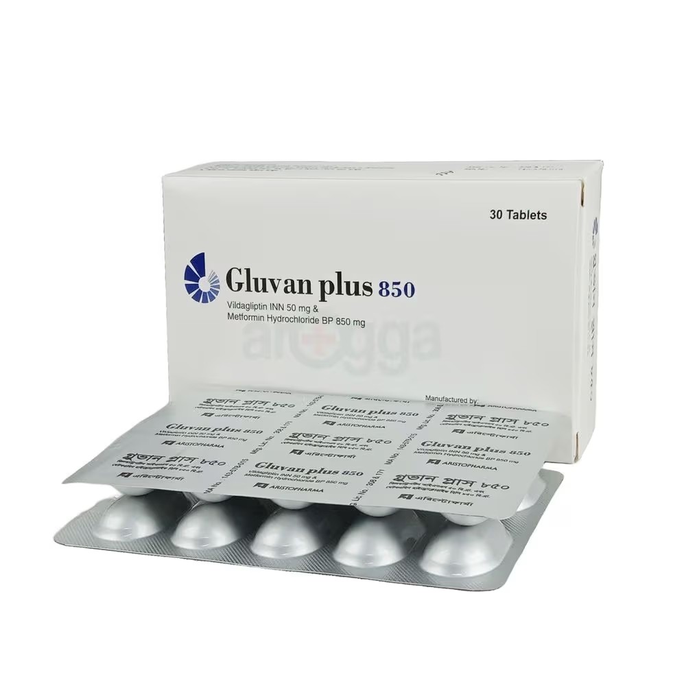 GLUVAN PLUS 50MG+850mg Tablet