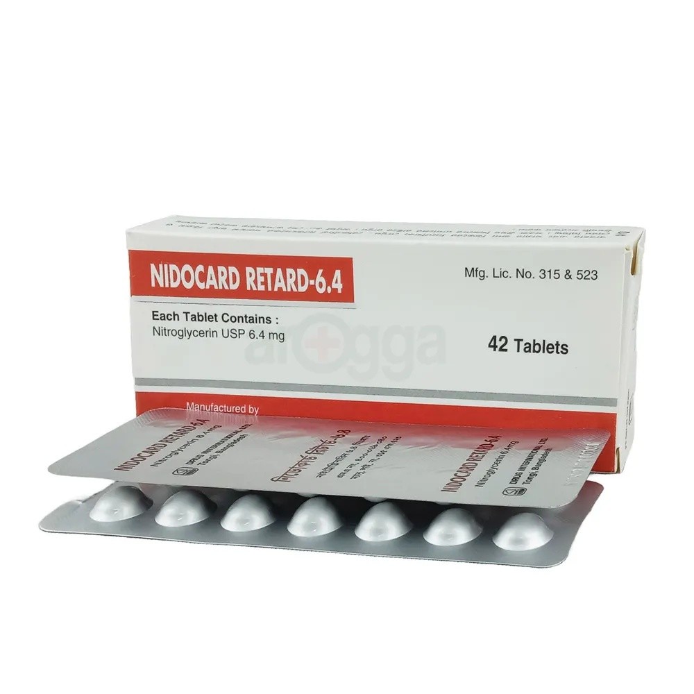 NIDOCARD RETARD 6.4mg Tablet