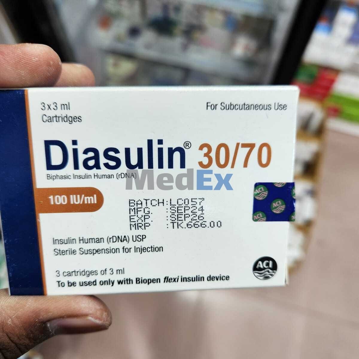 DIASULIN 30/70 Cartridge 100 INSULIN