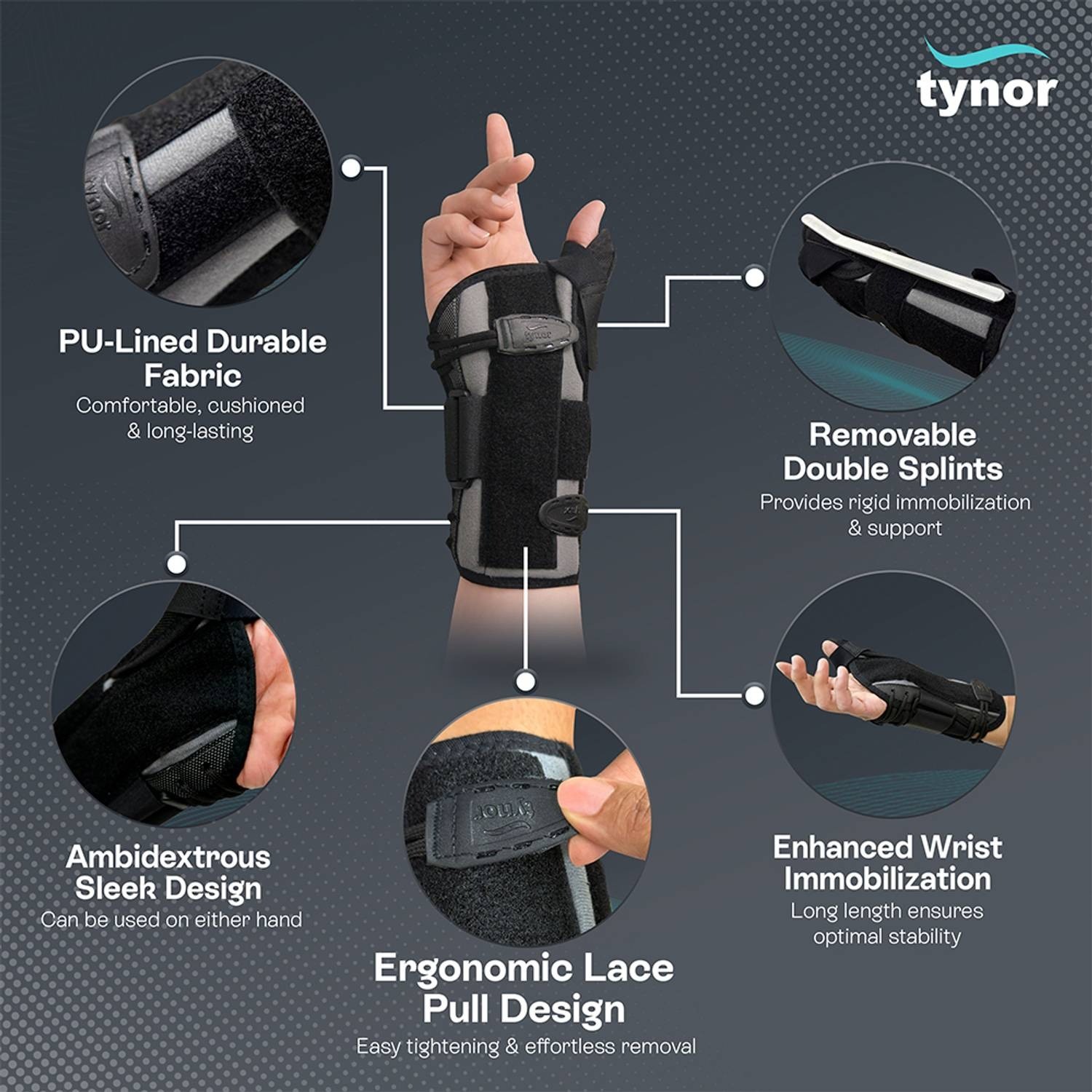 TYNOR WRIST SPLINT WITH THUMB