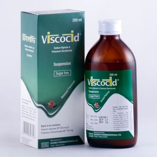 VISCOCID (500 mg+100 mg)/5 ml Oral Suspetion 200ml