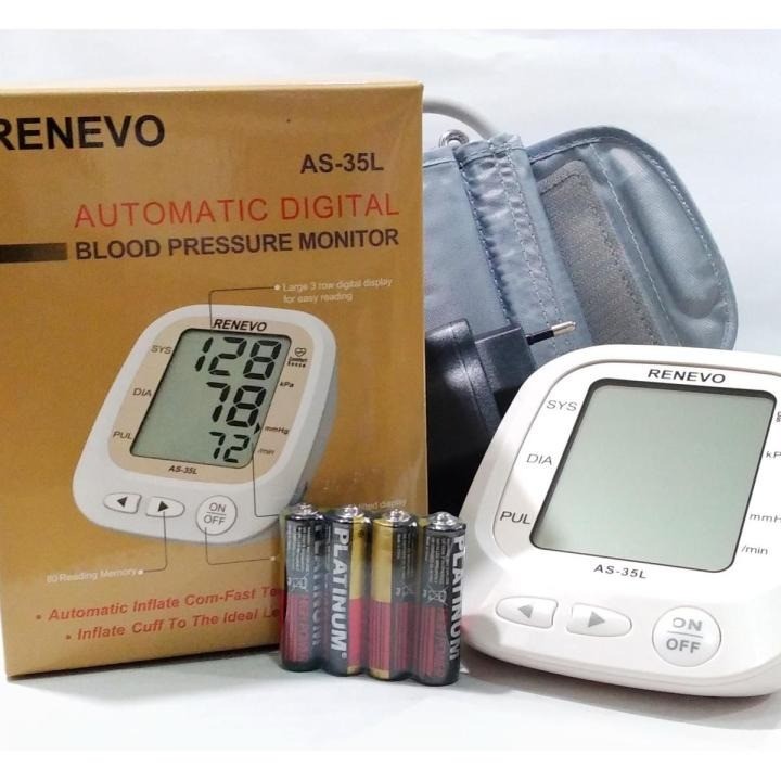 RENEVO AUTOMATIC DIGITAL BLOOD Pressure Monitor Machine AS35L