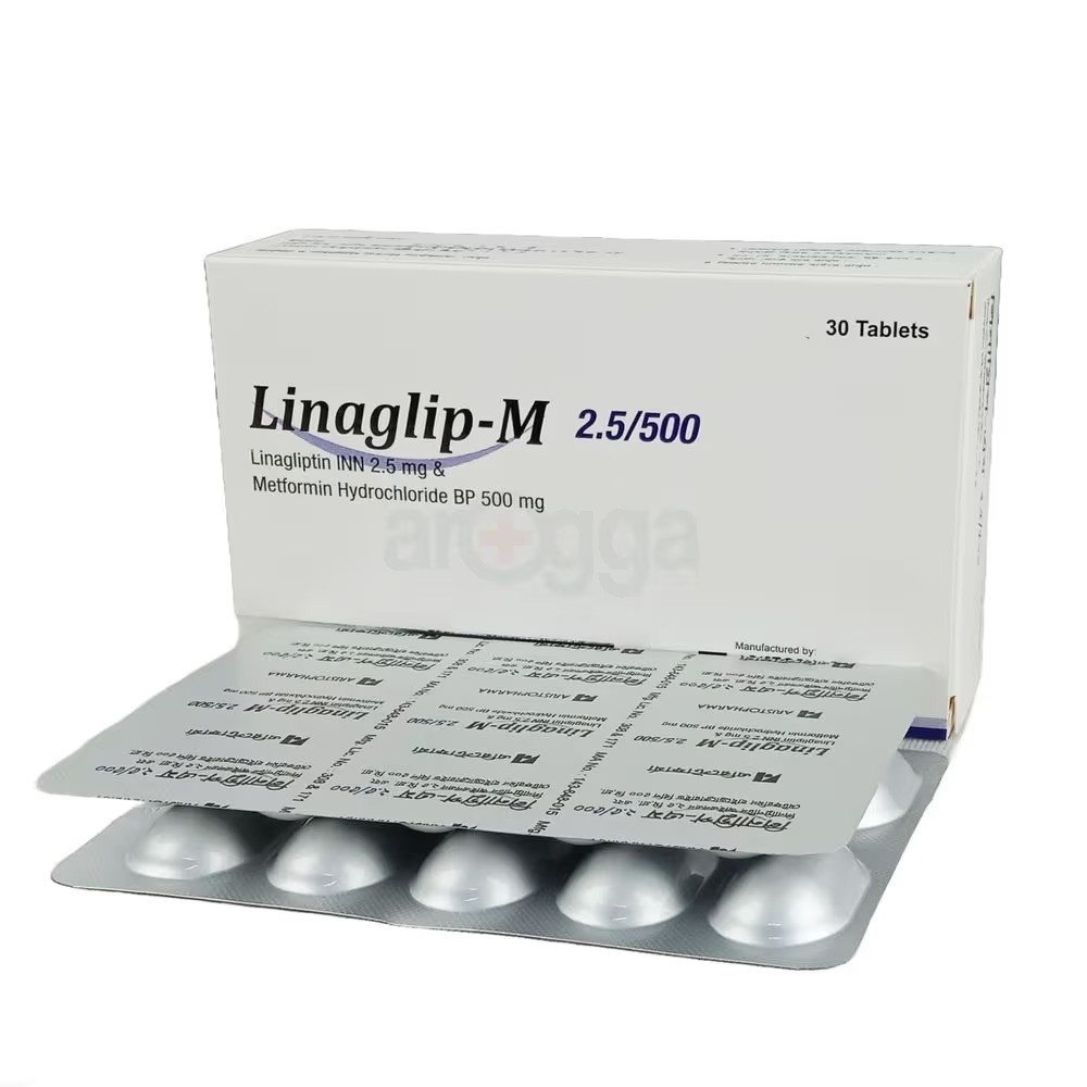 LINAGLIP-M  2.5mg+500mg Tablet