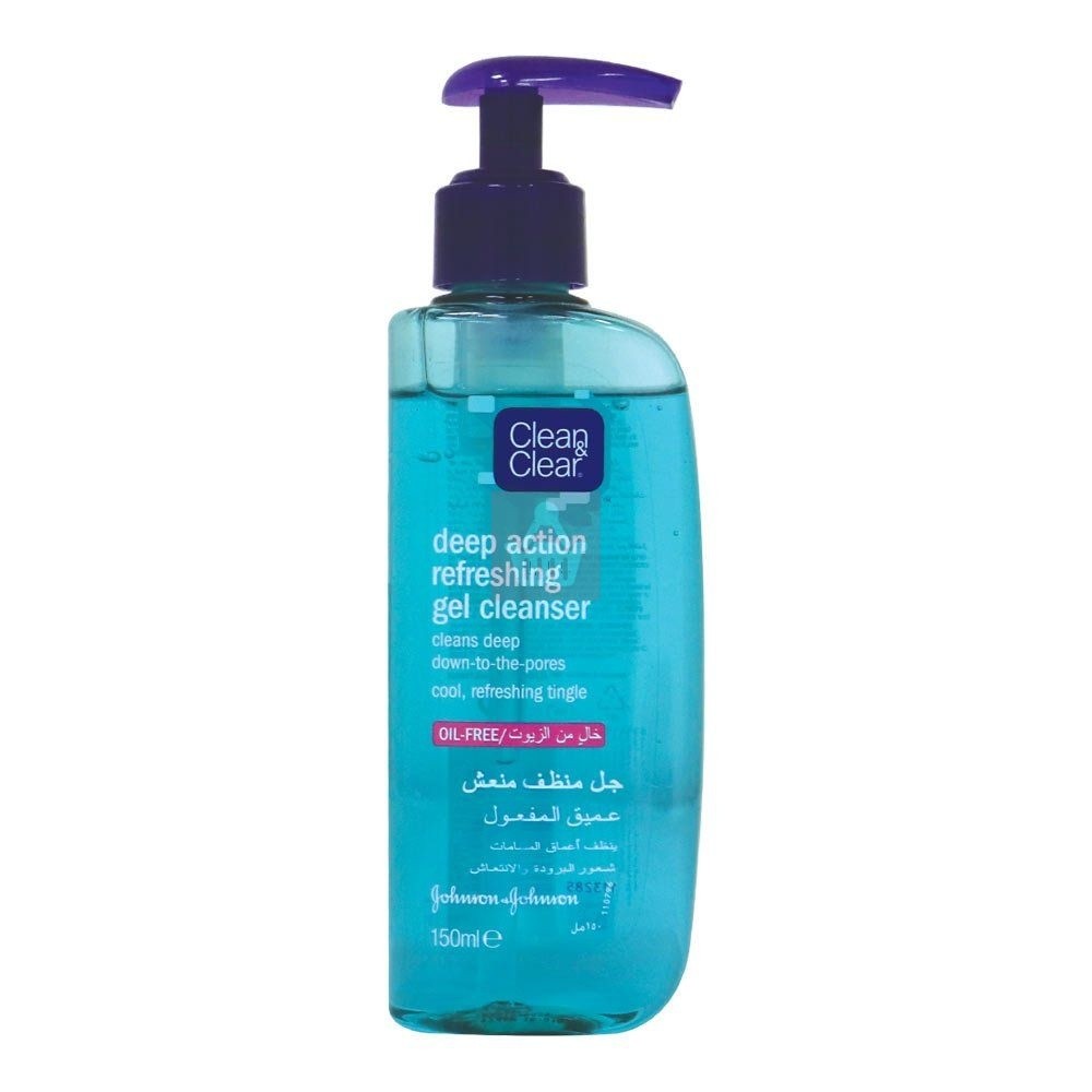 CLEAN & CLEAR DEEP ACTION REFRESHING GEL CLEANSER 150ML